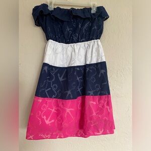 - Lilly Pulitzer Strapless mini nautical dress size M